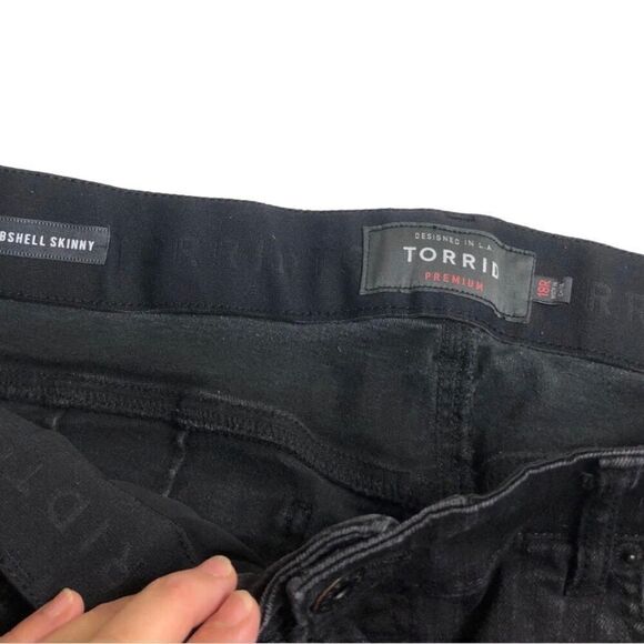 Torrid Black Premium Distressed Skinny Jeans - Picture 5 of 6